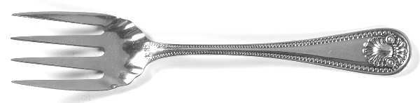 Bead (Sterling, 1880, Monograms) Small Chipped Beef Fork