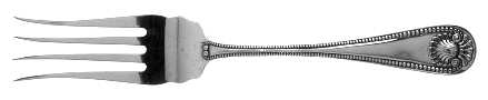 Bead (Sterling, 1880, Monograms) Medium Chipped Beef Fork