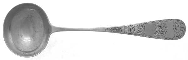 Mayflower (Sterling) Monogramed Solid Piece Cream Ladle