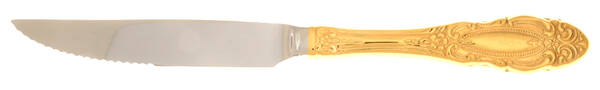 Grand Duchess (Gold Electroplate) Steak Knife Individual Hollow, Serrate HC