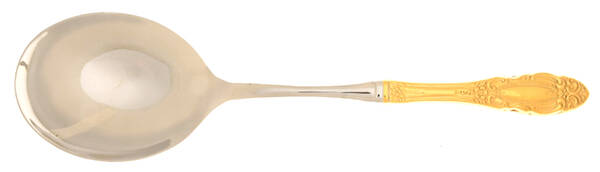 Grand Duchess (Gold Electroplate) Casserole Spoon with Smooth Stainless Bowl HC