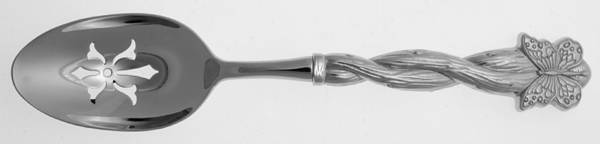 Butterfly (Nickel Plate) Pierced Tablespoon (Serving Spoon)
