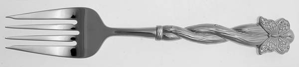 Butterfly (Nickel Plate) Medium Solid Cold Meat Serving Fork