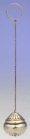 5 (Sterling, Hollowware) Tea Ball with Chain