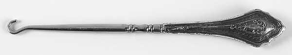 WSC53 (Sterling) Small Button Hook, Hollow Handle