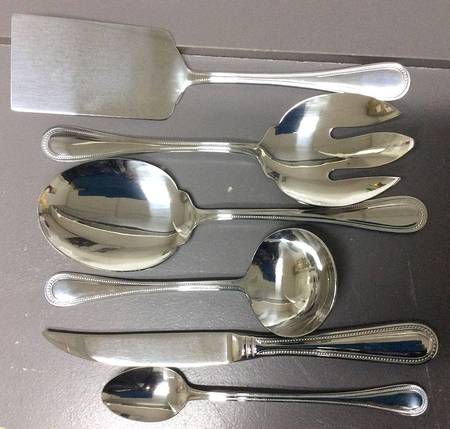 Continental Bead (Stainless) (2 Pc) Solid Salad Set