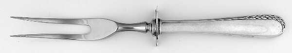 WAS183 (Sterling) Small Carving Fork W/Sterling Guard