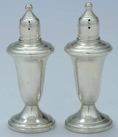 529 (Sterling, Hollowware) Weighted Salt and Pepper Set