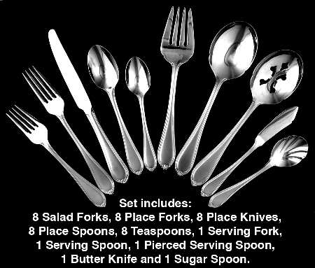 Espirit Frost (Stainless) 45 Piece Set
