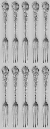 WTS43 (Sterling) Strawberry Fork - Set of 10