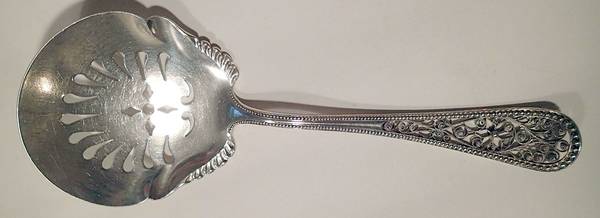WTS47 (Sterling) Small Pierced Nut Serving Spoon