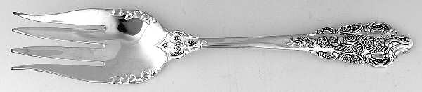 Antique Baroque (Silverplate) Solid Salad Serving Fork