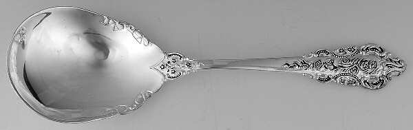 Antique Baroque (Silverplate) Solid Salad Serving Spoon