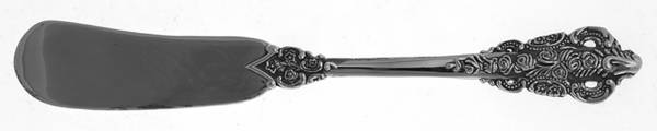 Antique Baroque (Silverplate) Flat Handle Butter Spreader