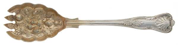 Kings (Silverplate) Solid Salad Serving Fork