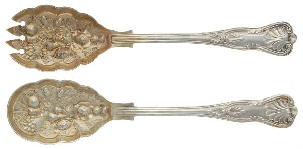Kings (Silverplate) (2 Pc) Solid Salad Set