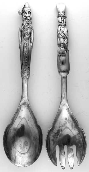 WAS201 (Silverplate) Hollow Handle 2-Piece Salad Set