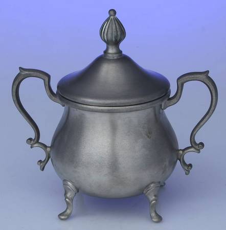 1136 (Pewter, Hollowware) Sugar Bowl with Lid