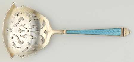 WTS49 (Sterling) Bon Bon Spoon, Enameled Handle