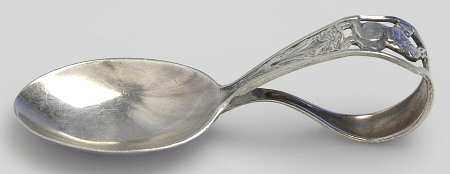 WSC61 (Sterling) Curved Handle Baby Spoon