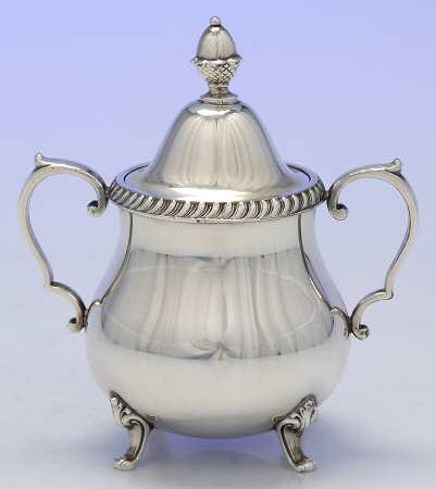 60lf (Silverplate, Hollowware) Sugar Bowl & Lid