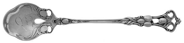 No. 65 (Sterling) Pierced Bowl Short Handle Olive Spoon
