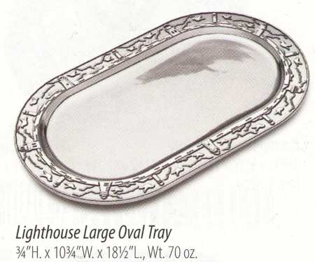 Lighthouse (Armetale, Hollowware) 18" Oval Tray