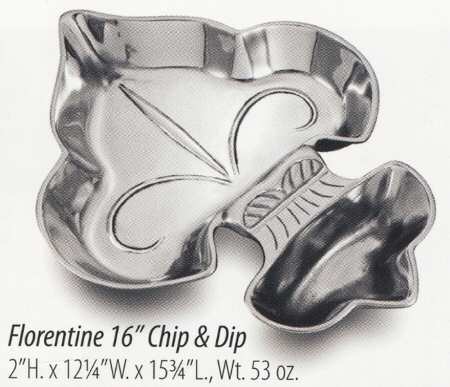 Florentine (Armetale, Hollowware) 1 Piece Chip and Dip Set