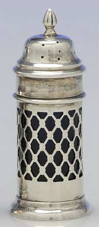 WTK2 (Sterling, Hollowware) Salt Shaker W/Cobalt Liner