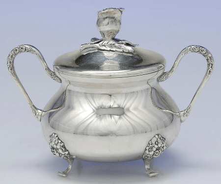 WUL1 (Sterling, Hollowware) Sugar Bowl & Lid