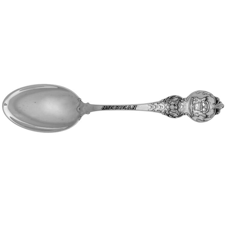 States & Cities Souvenir Spoons(Sterling) Michigan Five O'Clock Spoon