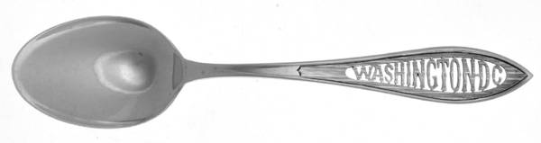 States & Cities Souvenir Spoons(Sterling) Washington DC Five O'Clock Spoon