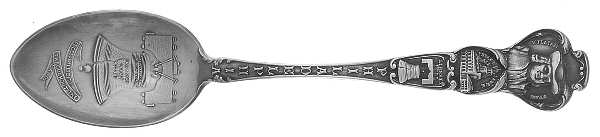 States & Cities Souvenir Spoons(Sterling) Pennsylvania Five O'Clock Spoon
