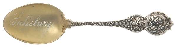 States & Cities Souvenir Spoons(Sterling) North Carolina Five O'Clock Spoon