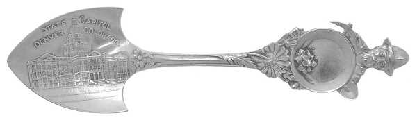 States & Cities Souvenir Spoons(Sterling) Colorado Demitasse Spoon