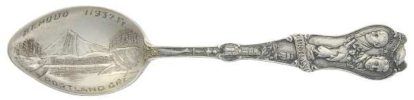 States & Cities Souvenir Spoons(Sterling) Oregon Demitasse Spoon