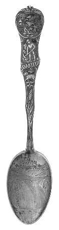 States & Cities Souvenir Spoons(Sterling) South Dakota Five O'Clock Spoon