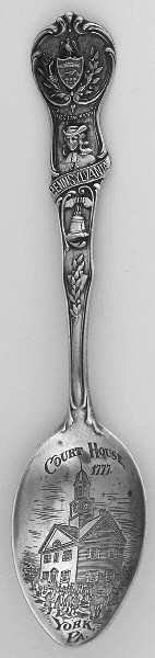 States & Cities Souvenir Spoons(Sterling) Pennsylvania Demitasse Spoon