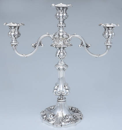 8318 (Silverplate, Hollowware) Large 3 Light Candelabra