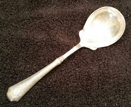 WSC67 (Sterling) Casserole Spoon with Smooth Silverplate Bowl
