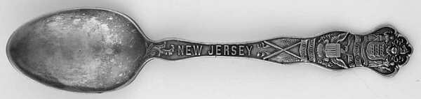 States & Cities Souvenir Spoons(Silverplate) New Jersey Teaspoon