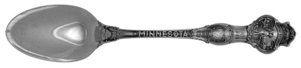 States & Cities Souvenir Spoons(Sterling) Minnesota Five O'Clock Spoon