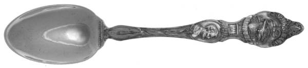 States & Cities Souvenir Spoons(Sterling) Illinois Five O'Clock Spoon