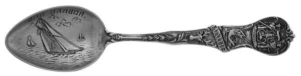 States & Cities Souvenir Spoons(Sterling) Maine Demitasse Spoon