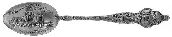 States & Cities Souvenir Spoons(Sterling) Illinois Five O'Clock Spoon