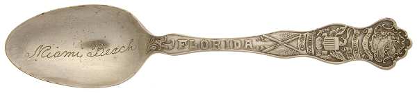 States & Cities Souvenir Spoons(Sterling) Florida Teaspoon