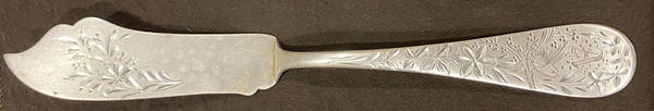 WND28 (Sterling) Flat Handle Bright Cut Master Butter
