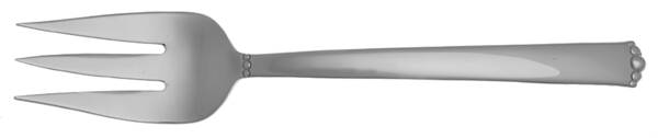 Lismore Bead (Stainless) Large Solid Cold Meat Serving Fork