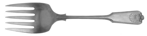 WNH3 (Silverplate) Large Solid Cold Meat Serving Fork