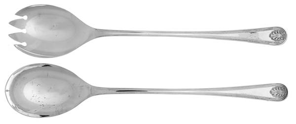 W1A6 (SILVERPLATE) (2 Pc) Solid Salad Set